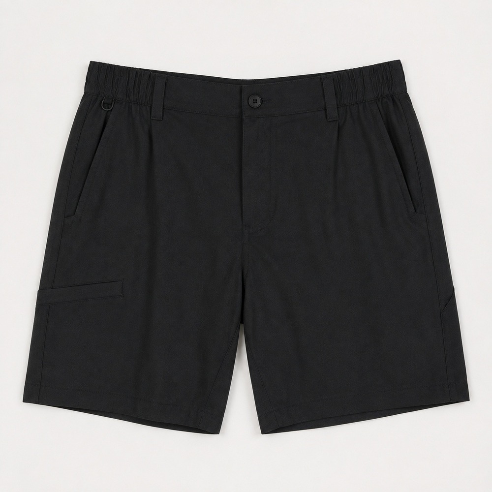 Eddie Bauer Tech Shorts Mens M Black EB011289 Flex Waist 9 Inch Inseam Stretch